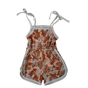 Toddler Girl Floral Summer Romper Size 18-24 Months Sleeveless One-Piece